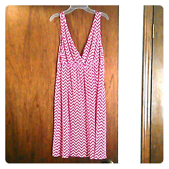 Hot Pink Chevron patterned Old Navy dress