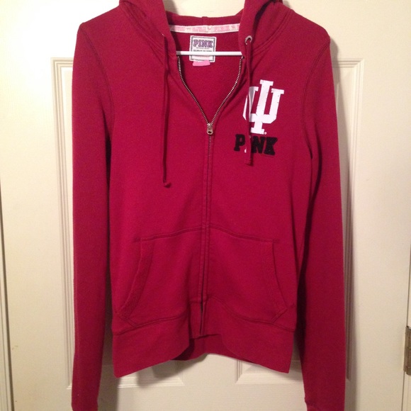 Victoria's Secret PINK IU Hoosiers zip up hoodie
