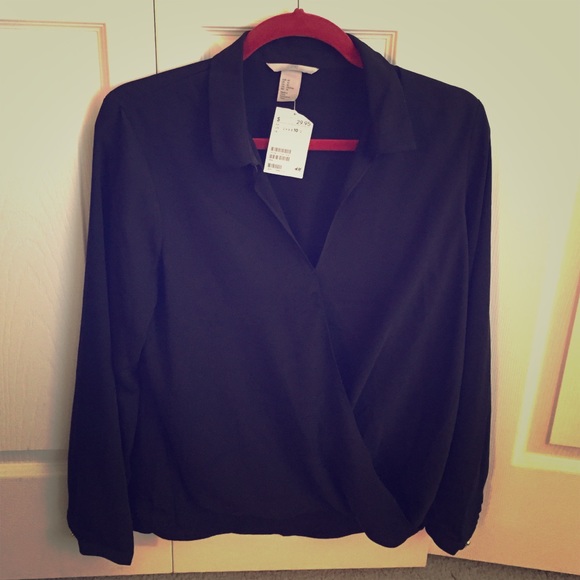 Brand new H&M cross front blouse