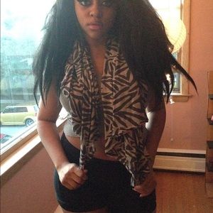 Zebra print infinity scarf