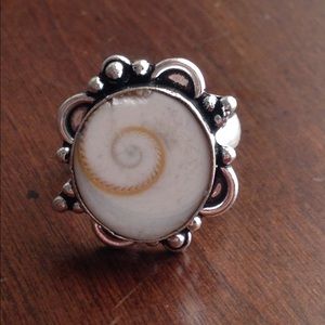 Shiva eye shell ring size 8.25 gorgeous design