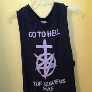 UNIF 'Go To Hell' Muscle Tee