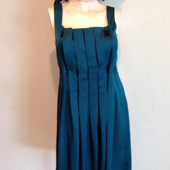 Limited dress teal with bunched vertical layers - Picture 3 of 4
