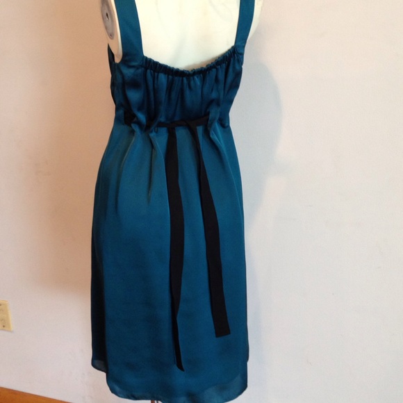 Limited dress teal with bunched vertical layers - Picture 4 of 4