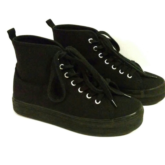 H&M black platform sneakers