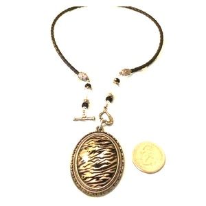 Zebra Pendant necklace.