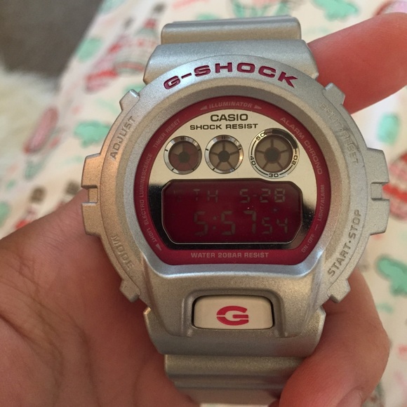 Casio G-Shock pink and gray