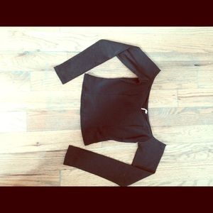 Black long sleeve crop top from Tobi