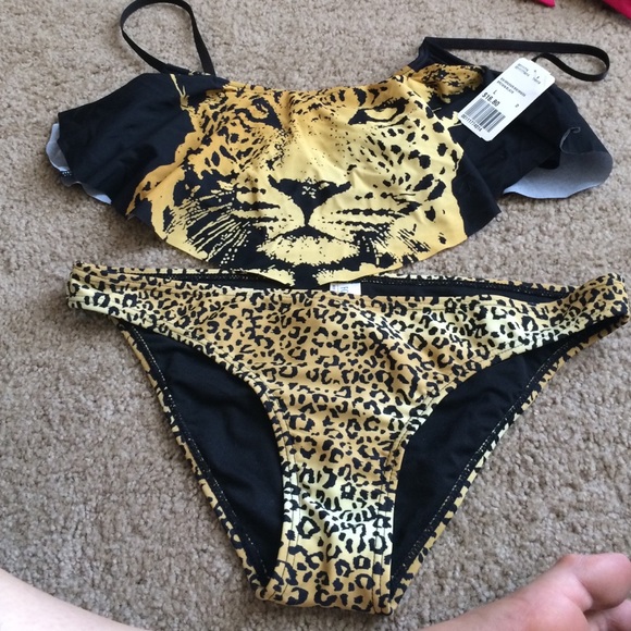 Forever 21 Leopard Bathing Suit