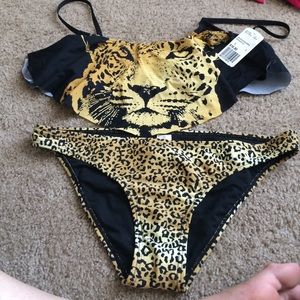 Forever 21 Leopard Bathing Suit