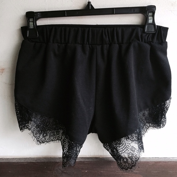 Black Lace Shorts - Picture 2 of 4