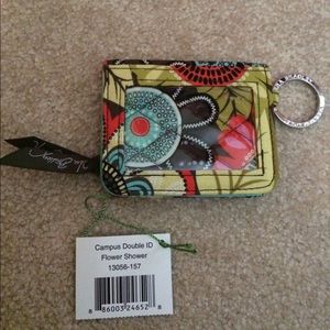 NWT Vera Bradley Flower Shower Campus Double ID