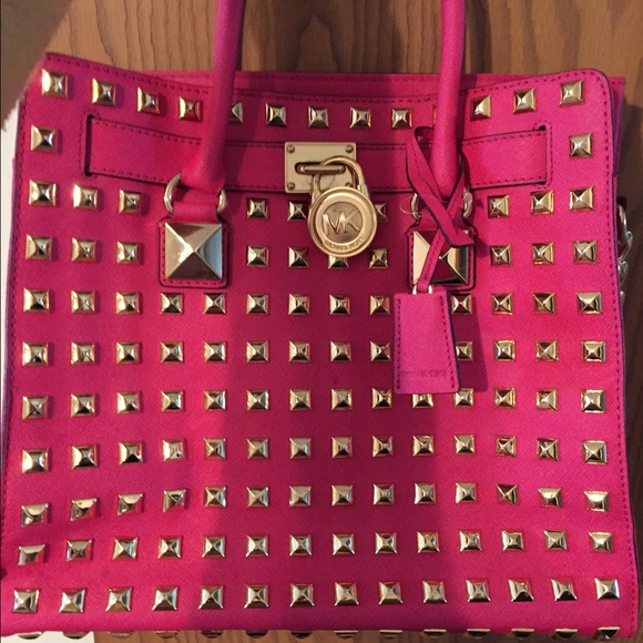 Michael Kors Handbags - MK STUDDED SAFFIANO LG. TOTE