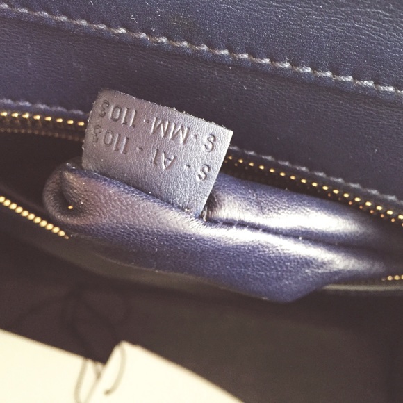 New Authentic Celine Mini Smooth Leather Ink Blue - Picture 3 of 4