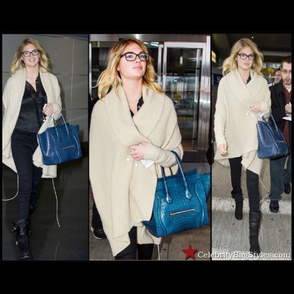 New Authentic Celine Mini Smooth Leather Ink Blue - Picture 4 of 4