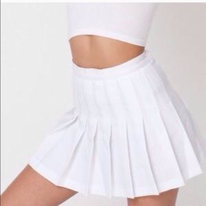 American apparel classic white tennis skirt