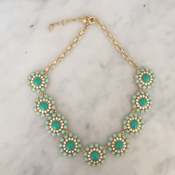 J. Crew Green Statement Necklace