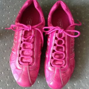 COACH Fushia Tennis Shoes