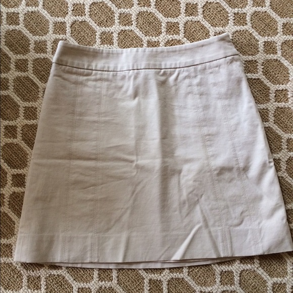 WHBM tan side zip skirt