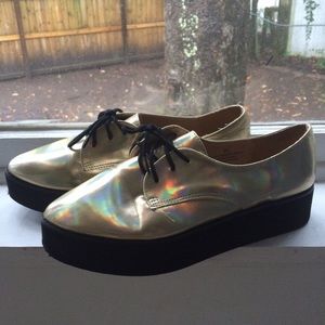 Deena & Ozzy Gold Holographic Creepers