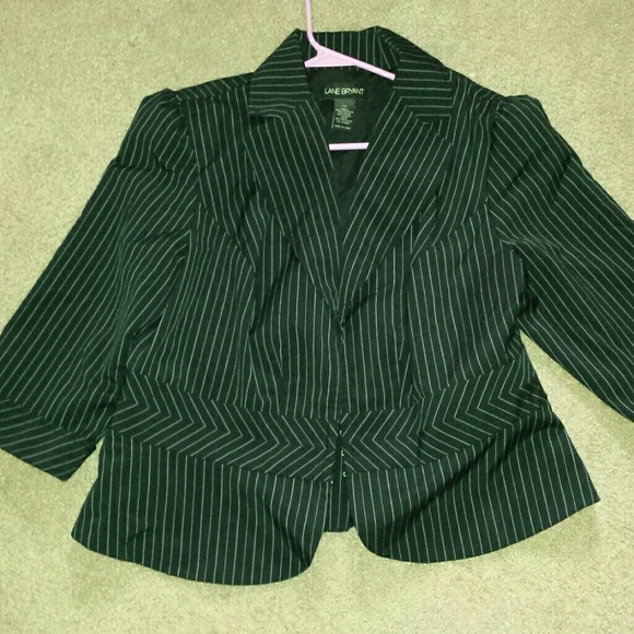 Lane Bryant Black Pinstripe blazer