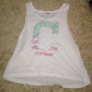 Victoria's Secret Pink white crop top(loose)
