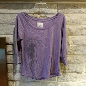 American Eagle Purple 3/4 sleeve top