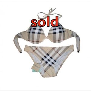 Authentic Women's Burberry Stripe Bikini 10