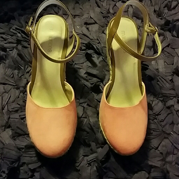Maurices Shoes - Peach wedges