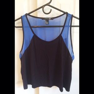 Forever 21 black and blue tank