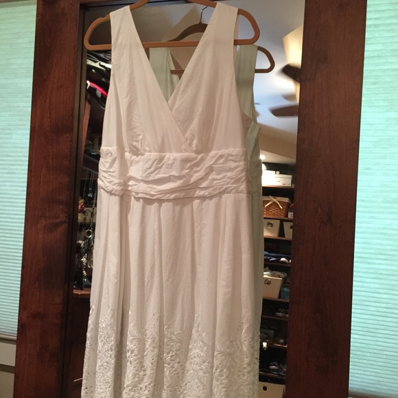 White eyelet summer dress