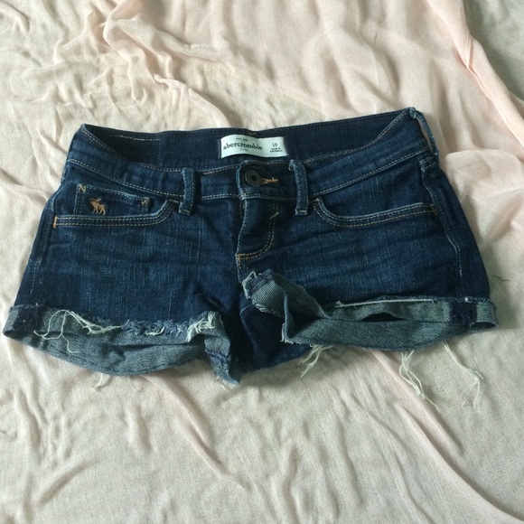 Abercrombie kids dark wash shorts