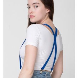 Green American apparel suspenders