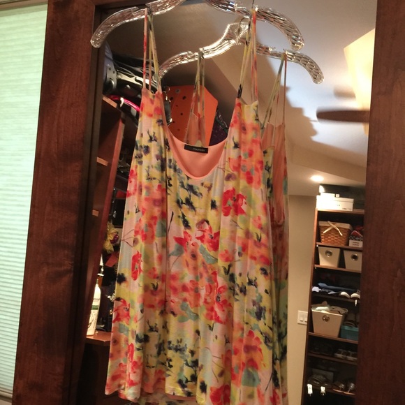 Flower print lined Cami with matching sweater