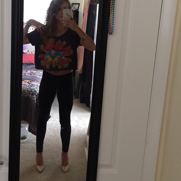 Never worn LH superman crop top