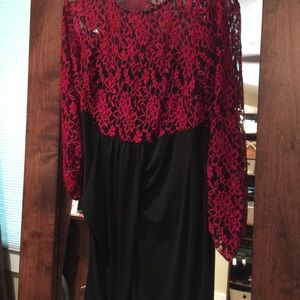 Black & red party dress