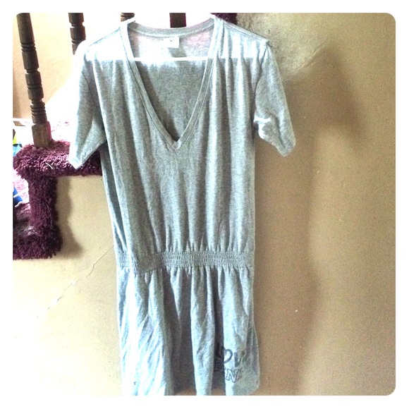 Pink Victorias Secret Gray Bathing Suit Coverup - Picture 1 of 4
