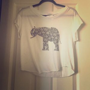 John Galt Elephant Crop Top OS