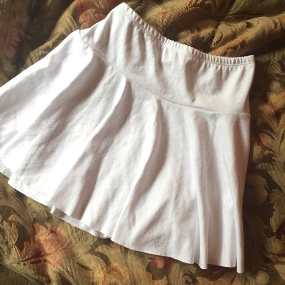 White #americanapparel thick jersey knit skirt