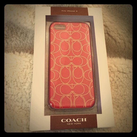 NIB Red Coach iPhone 5 Cell Phone Case - Picture 1 of 4