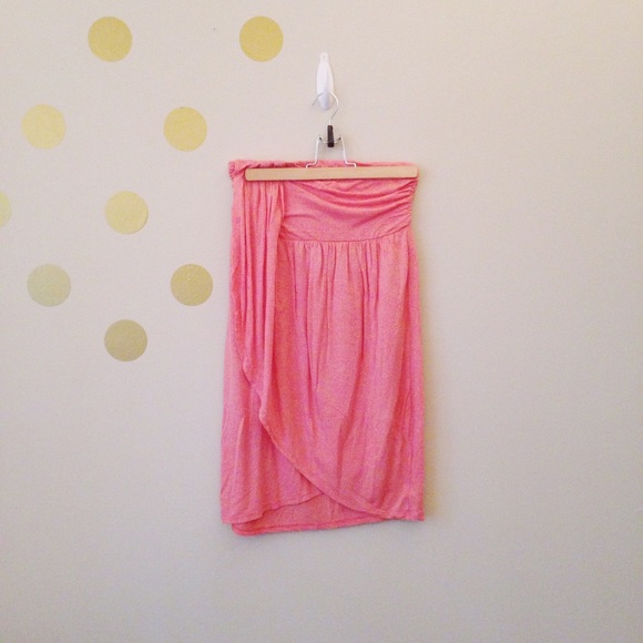 Forever 21 Strapless Top Flamingo Pink