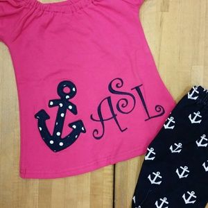 NEW Girls children's boutique Capri set
