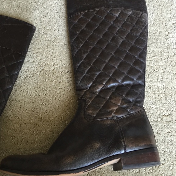 Vince Camuto Shoes Vince Camuto Quilted Brown Riding Boots Poshmark