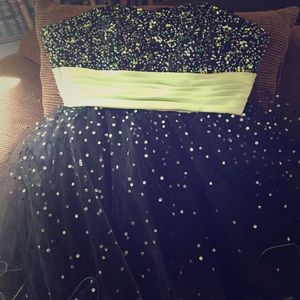 Beautiful black and green dress