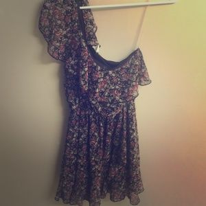Used once or twice one shoulder floral dress