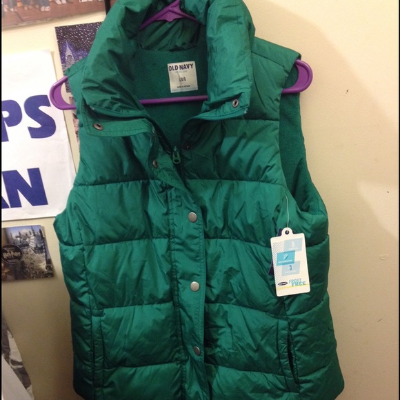 Emerald green puffy vest frost free