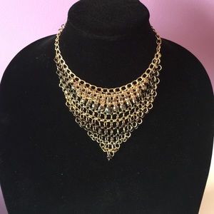 Beautiful gold gray necklace