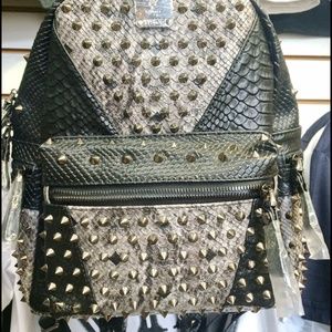 Snake skin mcm book bags