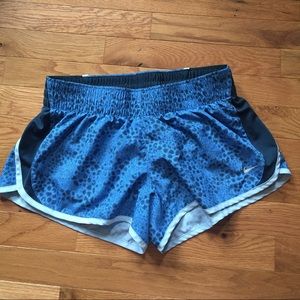 Nike Blue Printed Running Shorts