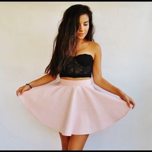 Light pink skater skirt